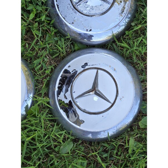Mercedes Chrome Hubcaps 190 sl 300 sl Gullwing Ponton w111 w113 Pagoda w100 - Picture 5 of 12